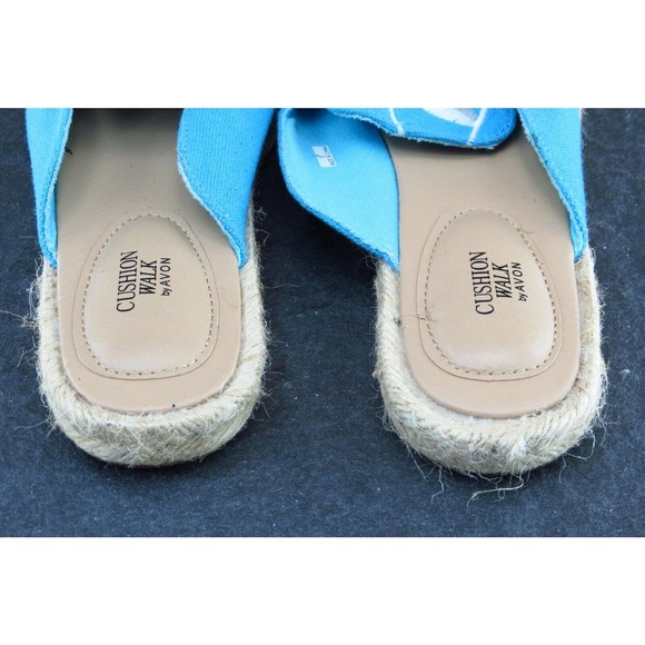 Cushion Walk by Avon Size 6 M Round Toe Blue Mule Fabric Women - Picture 5 of 7